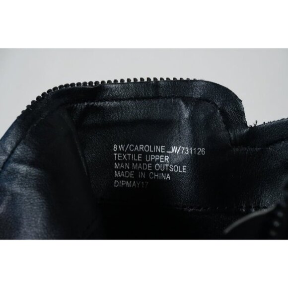 Daisy Fuentes Black Faux Leather Ankle Boots Caroline Size US 8W - Picture 8 of 9